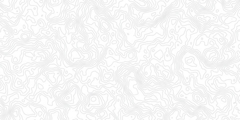 Abstract topographic map contour lines pattern on white background for cartography or geography design © RABAKA