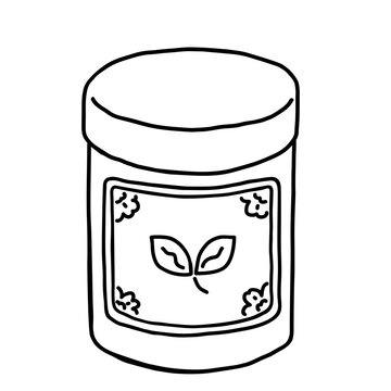 Pink Floral Matcha Tea Canister Coloring Page 