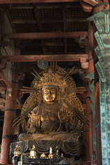 Fototapeta premium Nara Giant Bronze Buddha, Tōdai-ji Buddhist Temple, Japan