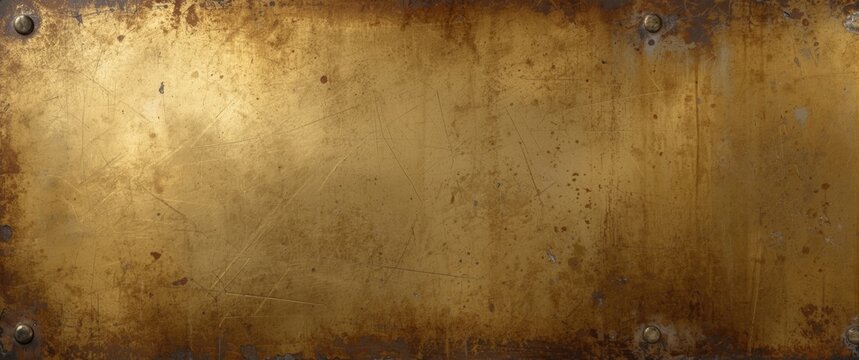 Aged metallic gold surface with scratches and imperfections