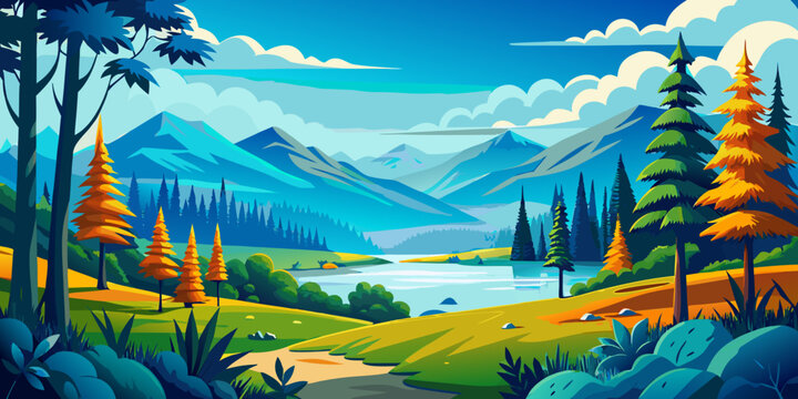 Jungle, trees, water, forest.
