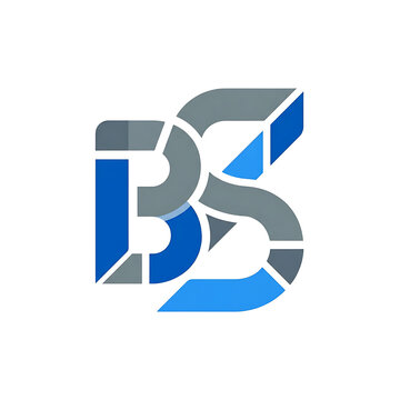 Modern Abstract Letter BS Monogram Logo Design for Corporate Business Identity and Technology Branding
