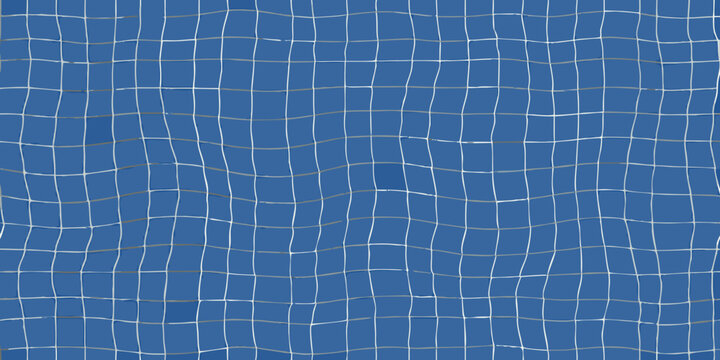 Blue grid pattern with wavy lines a digital vector illustration