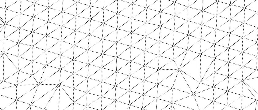 Minimalist background with a dotted triangular geometric network pattern