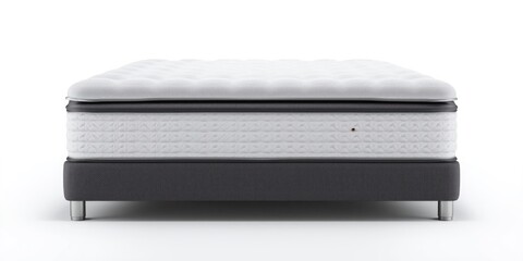 Fototapeta premium Mattress with a quilted top on a dark base