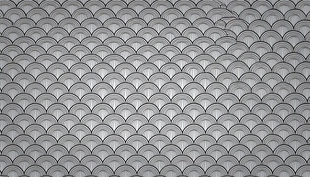 seamless background pattern featuring rows of overlapping gray circles resembling fish scales or coins minimalist geometric texture for design and web