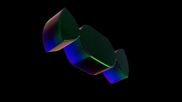 A single green candy wrapped in paper isolated on a dark black background for sweet treat concepts