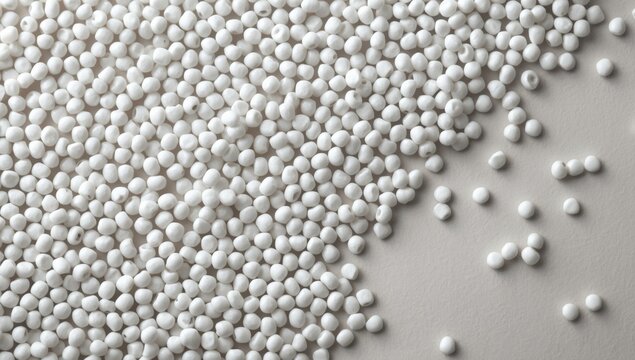 White plastic granules HDPE polyethylene pellets for industrial processing