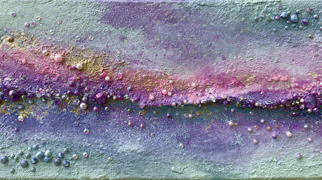 mystical mixed media texture art with embedded crystal bead details