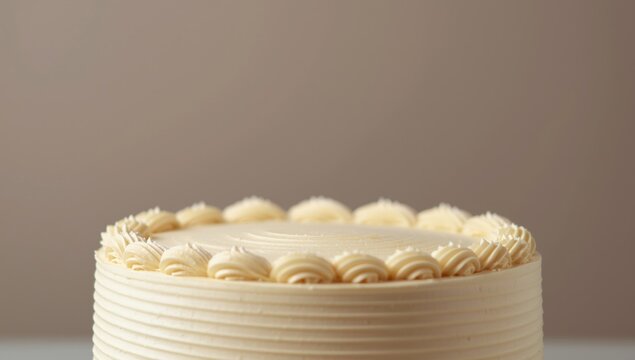 Full round cake image showcasing copy space suitable for text or design work