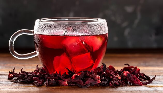 agua de jamaica a sweet and tangy hibiscus tea served cold
