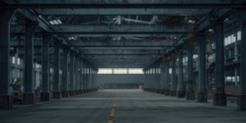 Naklejka premium Steel structural elements in an industrial complex with copy space area