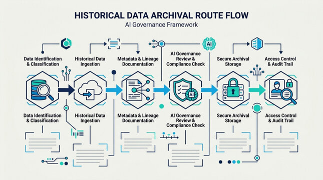 Historical Data Archival Process Flowchart for AI Governance Framework