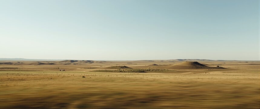 Open prairie expanse with a cloudless pristine sky