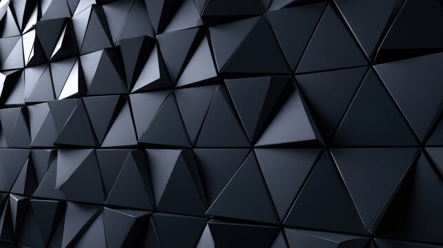 Dark Geometric Pyramid Pattern Abstract Background.