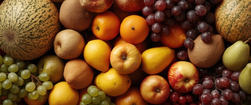 Assorted fresh fruits arranged on a table