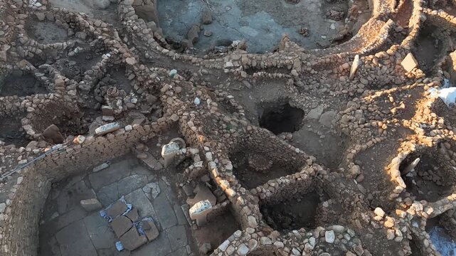 Karahan Tepe Neolithic Monument Drone Video,  Karahan Tepe Ancient Site Video, Haliliye Sanliurfa, Turkiye (Turkey)