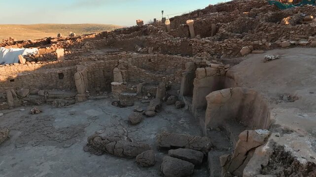 Karahan Tepe Neolithic Monument Drone Video,  Karahan Tepe Ancient Site Video, Haliliye Sanliurfa, Turkiye (Turkey)