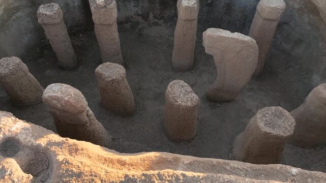 Karahan Tepe Neolithic Monument Drone Video,  Karahan Tepe Ancient Site Video, Haliliye Sanliurfa, Turkiye (Turkey)