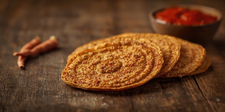 Savory Ragi Papad With Crunchy And Spicy Characteristics