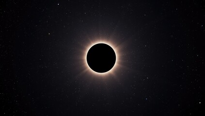 Fototapeta premium Total solar eclipse against a starry night sky