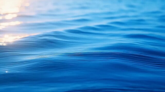 Blue water surface with ripples