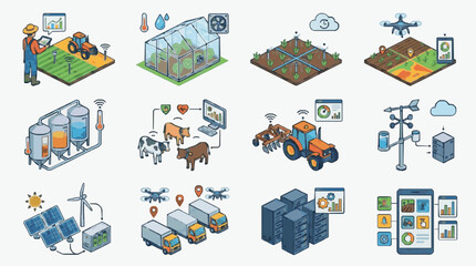 Fototapeta premium Modern Agricultural Technology and Farming Systems.