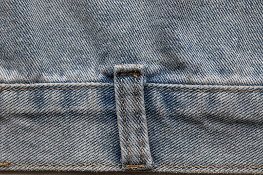 Detail of a jeans belt loop