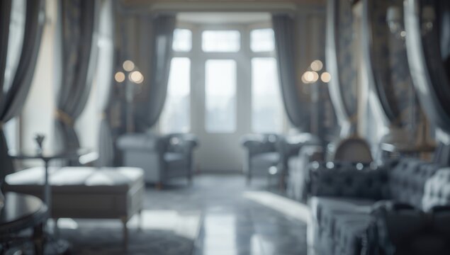 Vintage silver and white light scene with a subtle blurred background