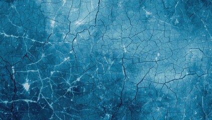Obraz premium Cracked blue textured surface background
