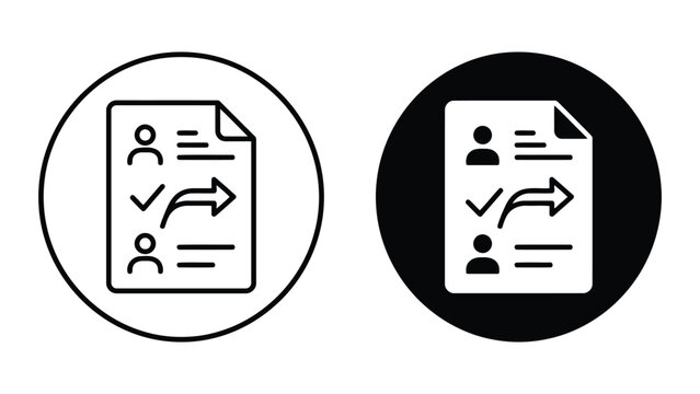 Document data transfer and file sharing icons set with transfer, document