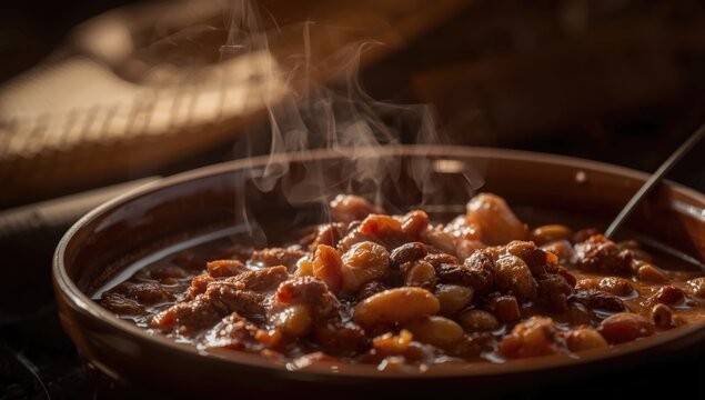 Comforting chili dish with lean ground beef kidney beans and subtle spices