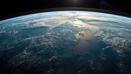 Fototapeta premium Impressive depiction of Earths Eastern hemisphere from space