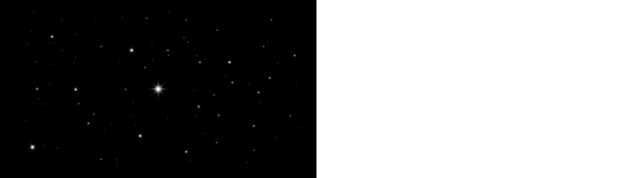 Sparkling Star Twinkle Overlay with Glowing Cosmic Light, Deep Space Galaxy Night Sky Transparent PNG