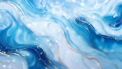 Fototapeta premium luxury light blue marble background with soft bokeh and abstract waves