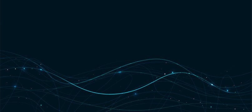 Futuristic digital glowing lines innovation and connection network background