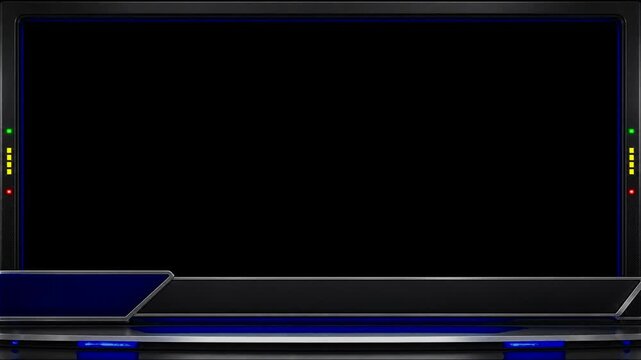 TV Broadcast Animated Frame Overlay - Horizontal 4K Seamless Loop for Video