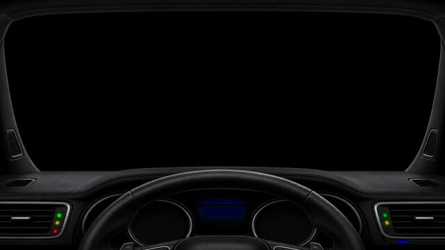 Car Dashboard Animated Frame Overlay - Horizontal 4K Seamless Loop for Video