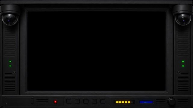 Security Camera Animated Frame Overlay - Horizontal 4K Seamless Loop for Video