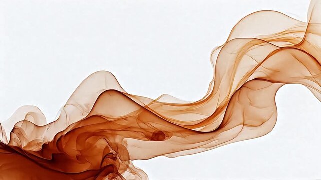 Abstract flowing brown ink pattern