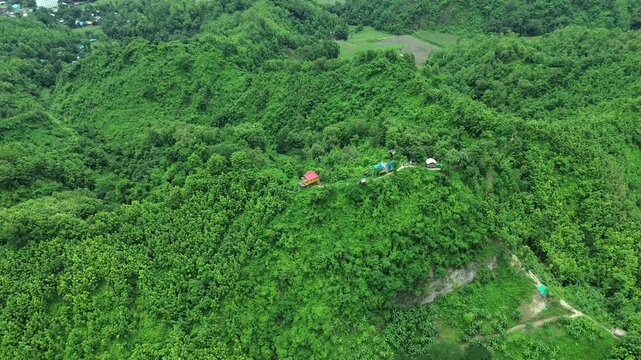 Aerial View of Bandarban Hills and Lush Green Forest, Bangladesh