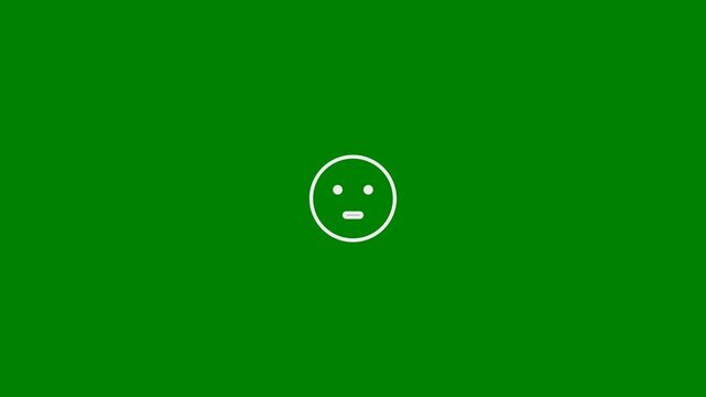 Talking Face, Talking Head, Speaking Face, Speaking Head - Minimal Flat Design Motion Graphics Clip, Green Screen, 7.5% Gray