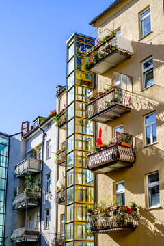 part of a typical apartment house in austria
