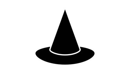 Black witch hat icon, Halloween symbol, magic hat, vector illustration Vector © MST