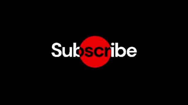 Dynamic 'Subscribe' call to action button graphic for online content platforms, encouraging viewer engagement, community building, and ongoing access to new updates