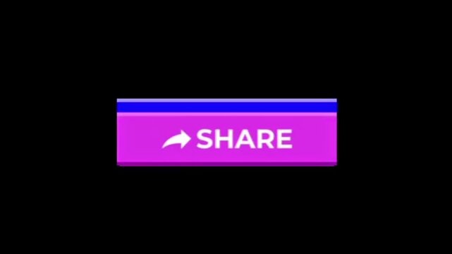Vibrant purple share button graphic for user interface design and social media interaction, representing connection and distribution of content across platforms