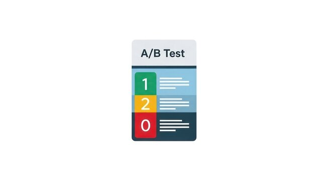 AB testing concept with numbers.