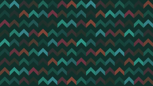 Animated Dark Rich chevron geometric pattern background shifting loop