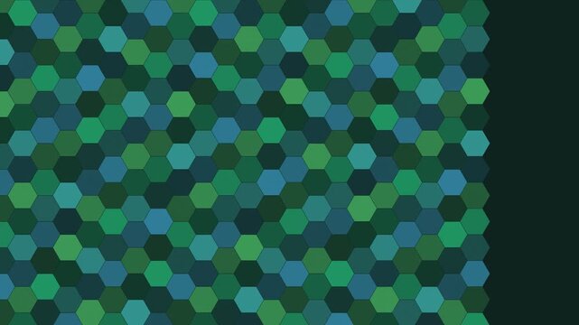 Animated Dark Tech hexagon geometric pattern background shifting loop