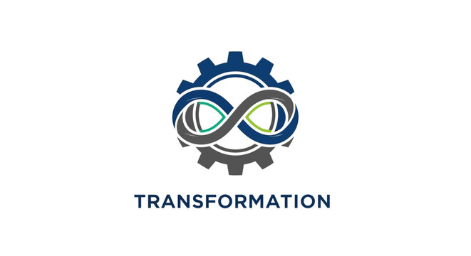 A logo design featuring an infinity symbol.